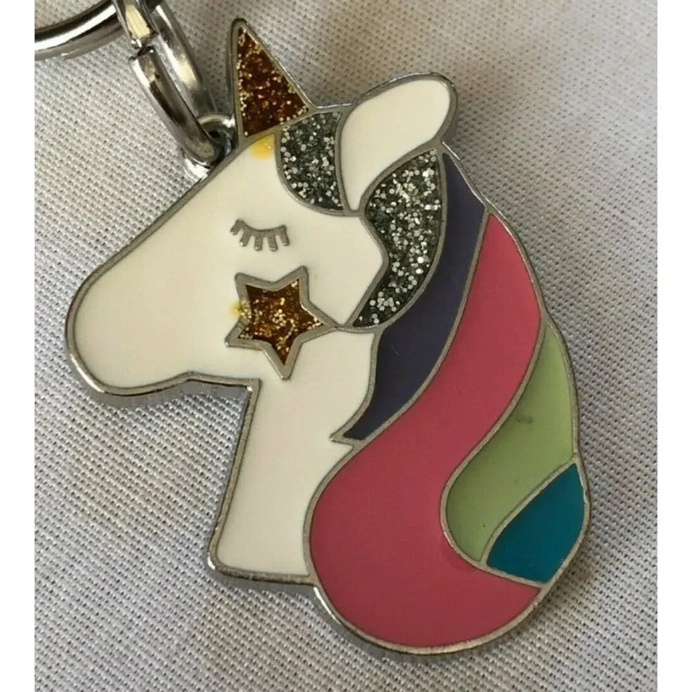 Sparkle Lanyard Crossbody Wallet Unicorn Fob Iridescent Silver Cat & Jack Girls